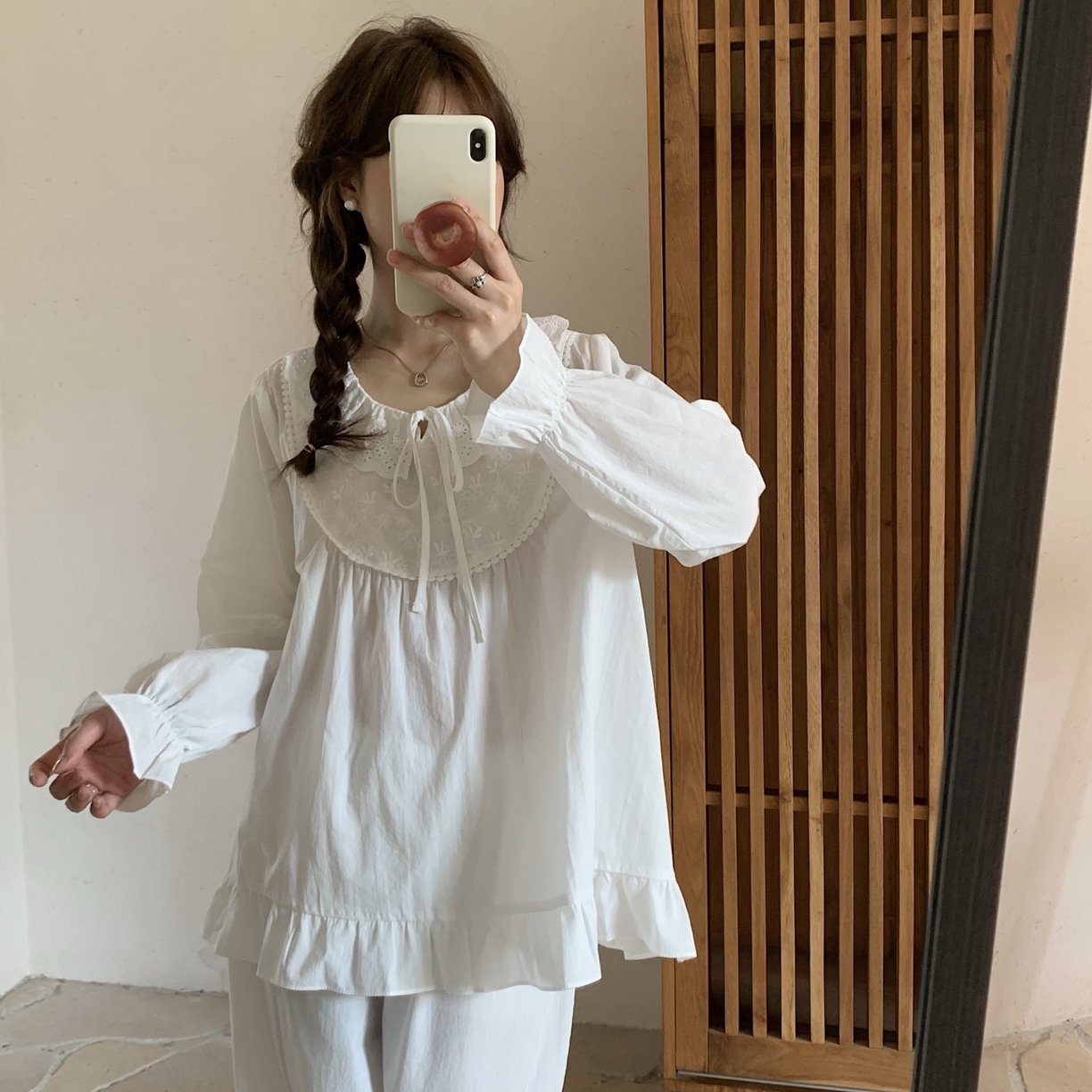 91家纺网 家纺一手货源 找家纺 （总）妍景家居生活馆 2025新款韩系田园风绣花圆领套装