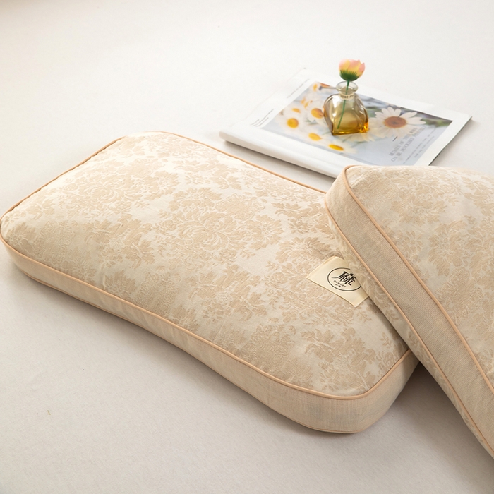 91家纺网 家纺一手货源 找家纺 梓依家纺 2025新款立体边款荞麦枕枕头枕芯 幸运草-米色