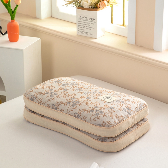 梓依家纺 2025新款立体边款荞麦枕枕头枕芯 幸运草-灰色