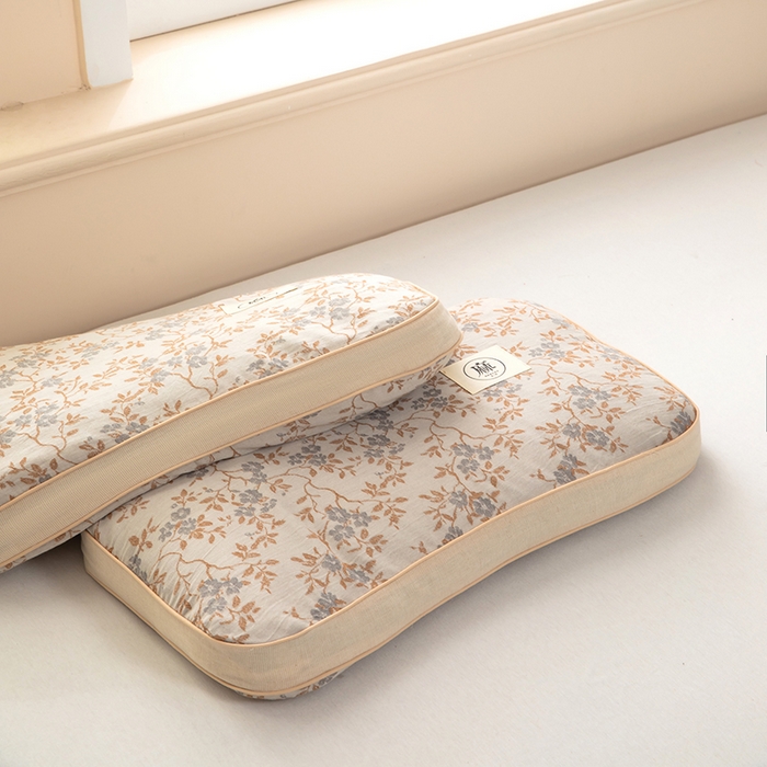 91家纺网 家纺一手货源 找家纺 梓依家纺 2025新款立体边款荞麦枕枕头枕芯 幸运草-灰色