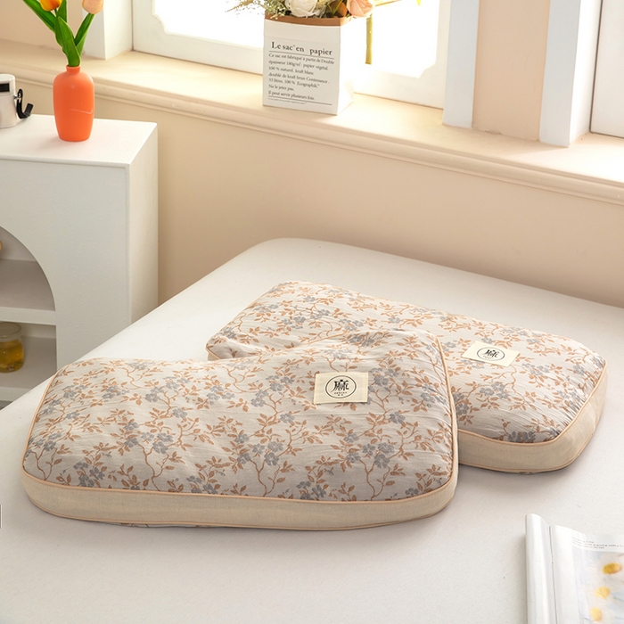 91家纺网 家纺一手货源 找家纺 梓依家纺 2025新款立体边款荞麦枕枕头枕芯 幸运草-灰色