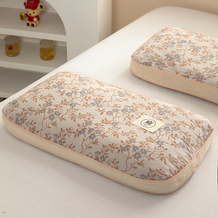 91家纺网 家纺一手货源 找家纺 梓依家纺 2025新款立体边款荞麦枕枕头枕芯 幸运草-灰色