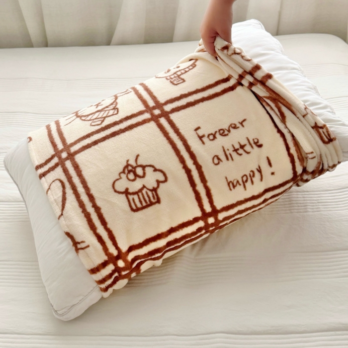 91家纺网 家纺一手货源 找家纺 禧缘家纺（原梦想家）2025新款牛奶绒纯色印花双开口枕套 快乐时光