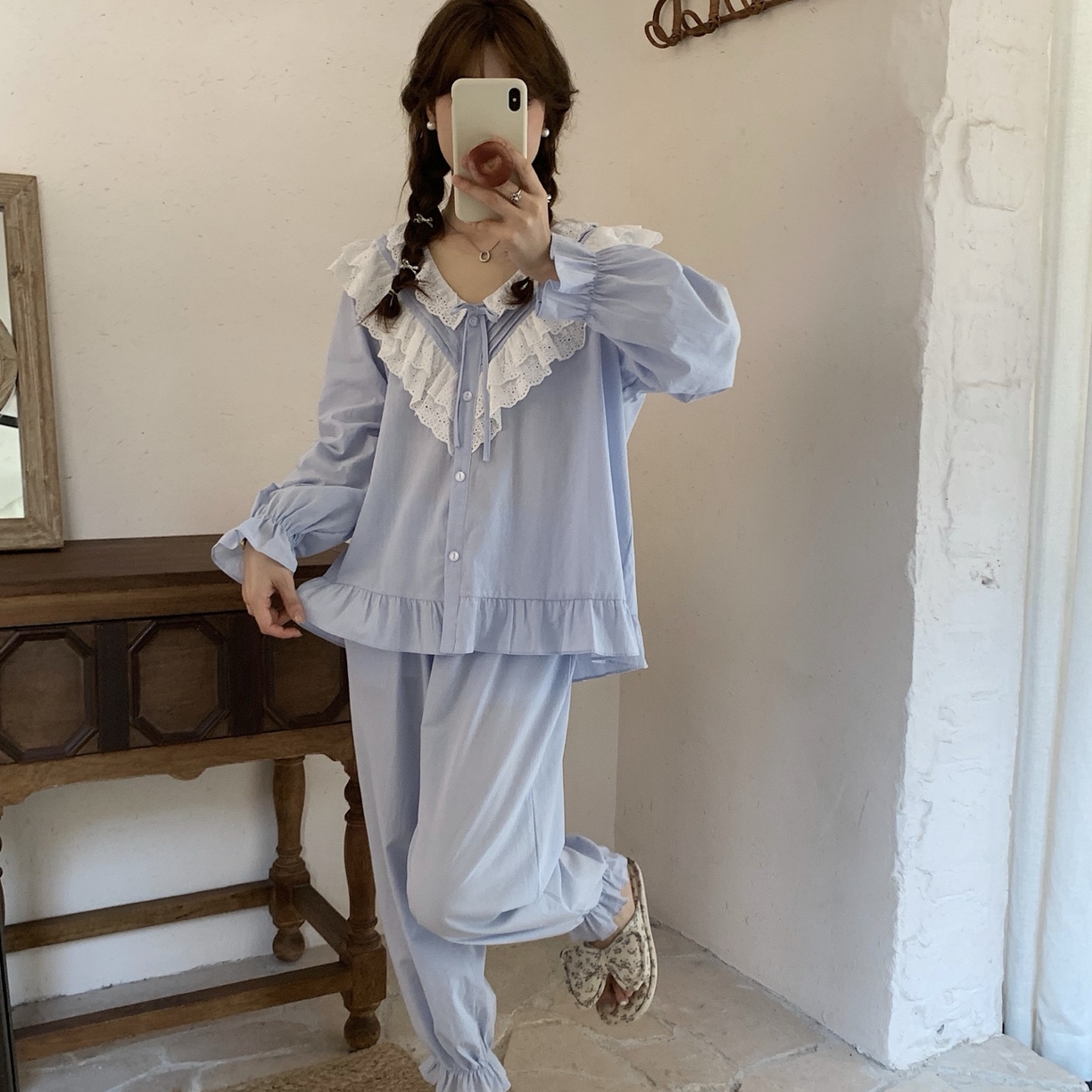 91家纺网 家纺一手货源 找家纺 （总）妍景家居生活馆 2025新款木耳边拼接蕾丝花边套装