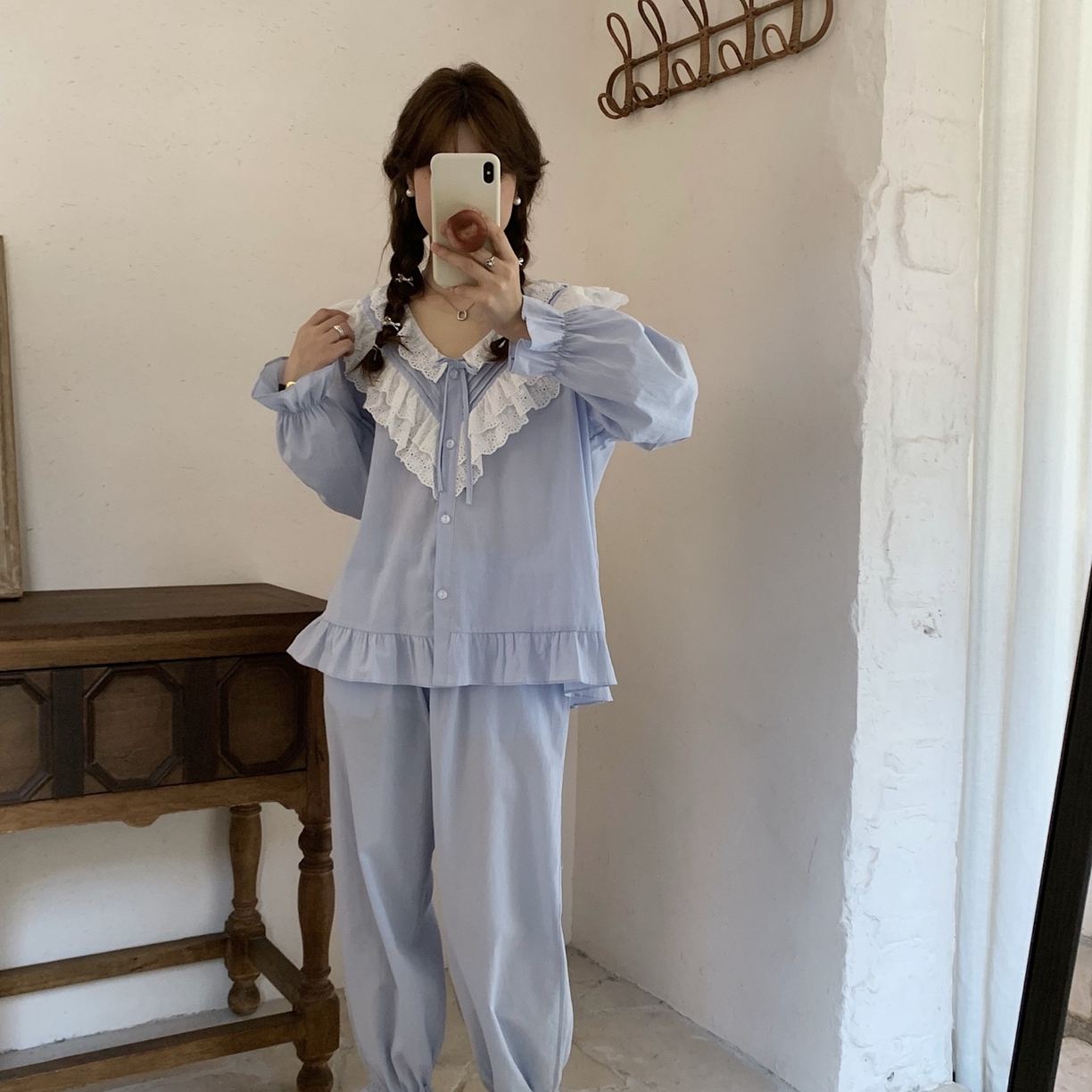 91家纺网 家纺一手货源 找家纺 （总）妍景家居生活馆 2025新款木耳边拼接蕾丝花边套装