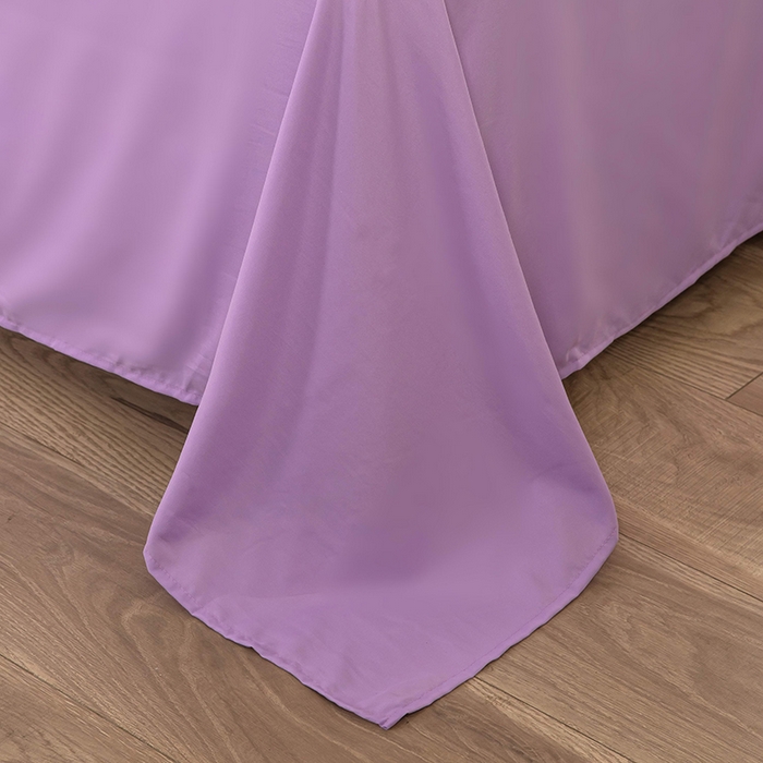 91家纺网 家纺一手货源 找家纺 梓依家纺 2025新款水洗棉印花四件套单被套床上用品 幻彩小熊-紫