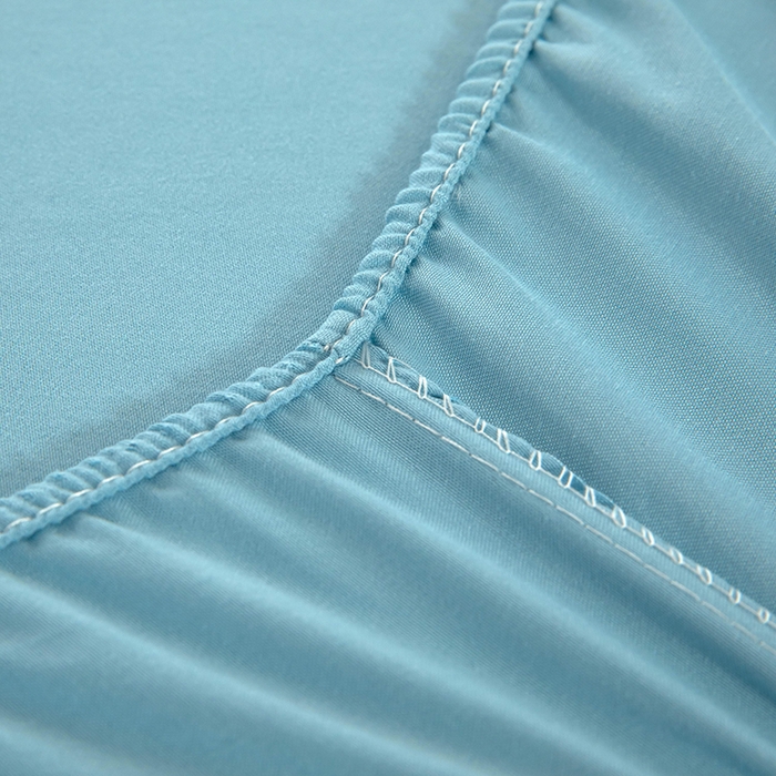 91家纺网 家纺一手货源 找家纺 梓依家纺 2025新款水洗棉印花四件套单被套床上用品 蓝玫格影