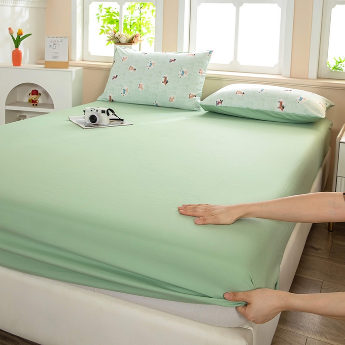 91家纺网 家纺一手货源 找家纺 梓依家纺 2025新款水洗棉印花四件套单被套床上用品 萌犬趣行