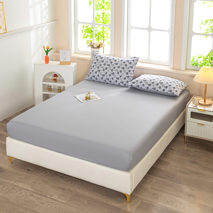 91家纺网 家纺一手货源 找家纺 梓依家纺 2025新款水洗棉印花四件套单被套床上用品 墨绘繁花