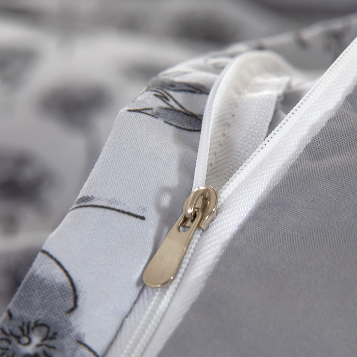 91家纺网 家纺一手货源 找家纺 梓依家纺 2025新款水洗棉印花四件套单被套床上用品 墨绘繁花