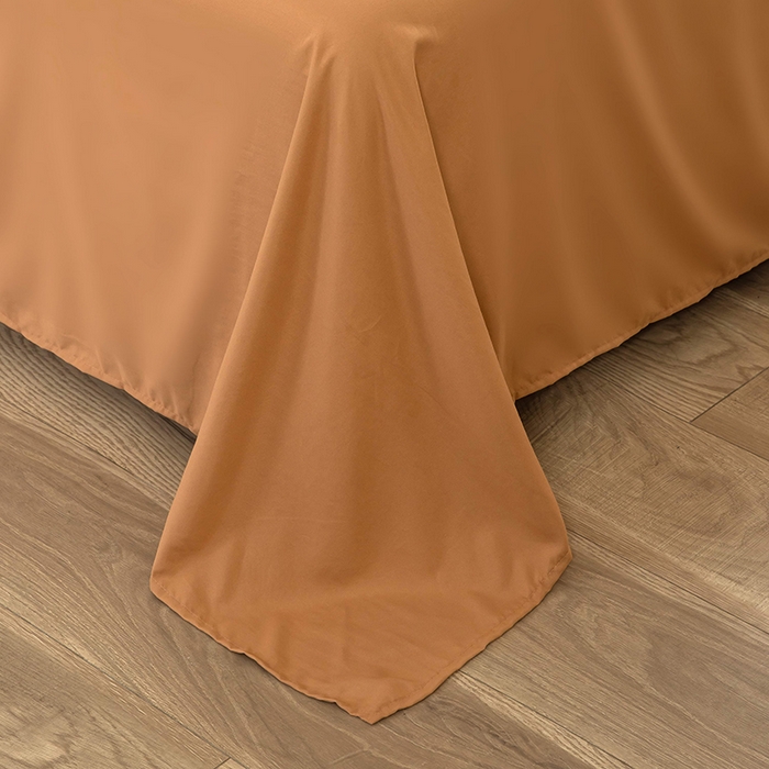 91家纺网 家纺一手货源 找家纺 梓依家纺 2025新款水洗棉印花四件套单被套床上用品 浅桃橘影