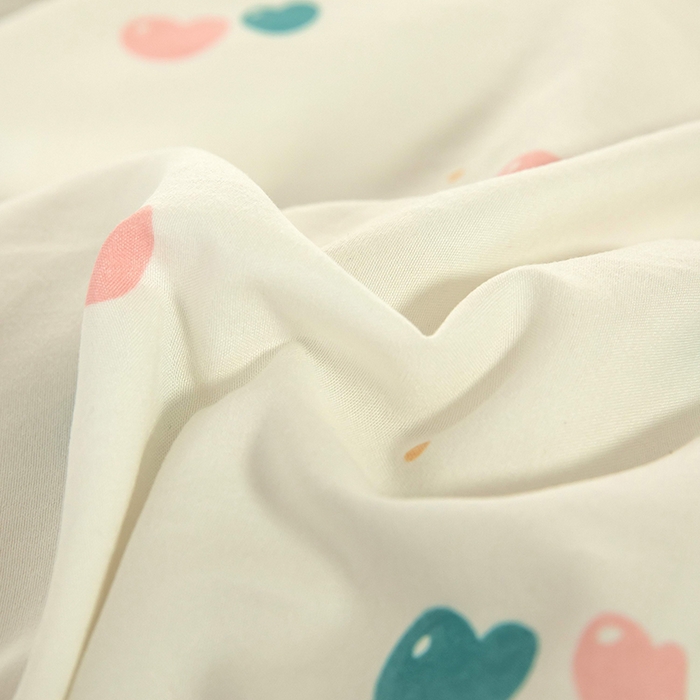 91家纺网 家纺一手货源 找家纺 梓依家纺 2025新款水洗棉印花四件套单被套床上用品 双心漫旅