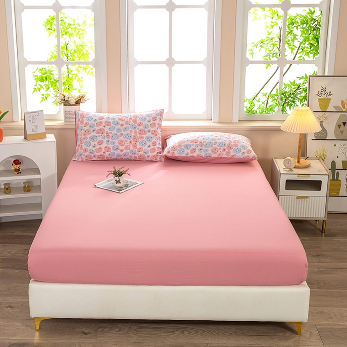 91家纺网 家纺一手货源 找家纺 梓依家纺 2025新款水洗棉印花四件套单被套床上用品 碎梦花田