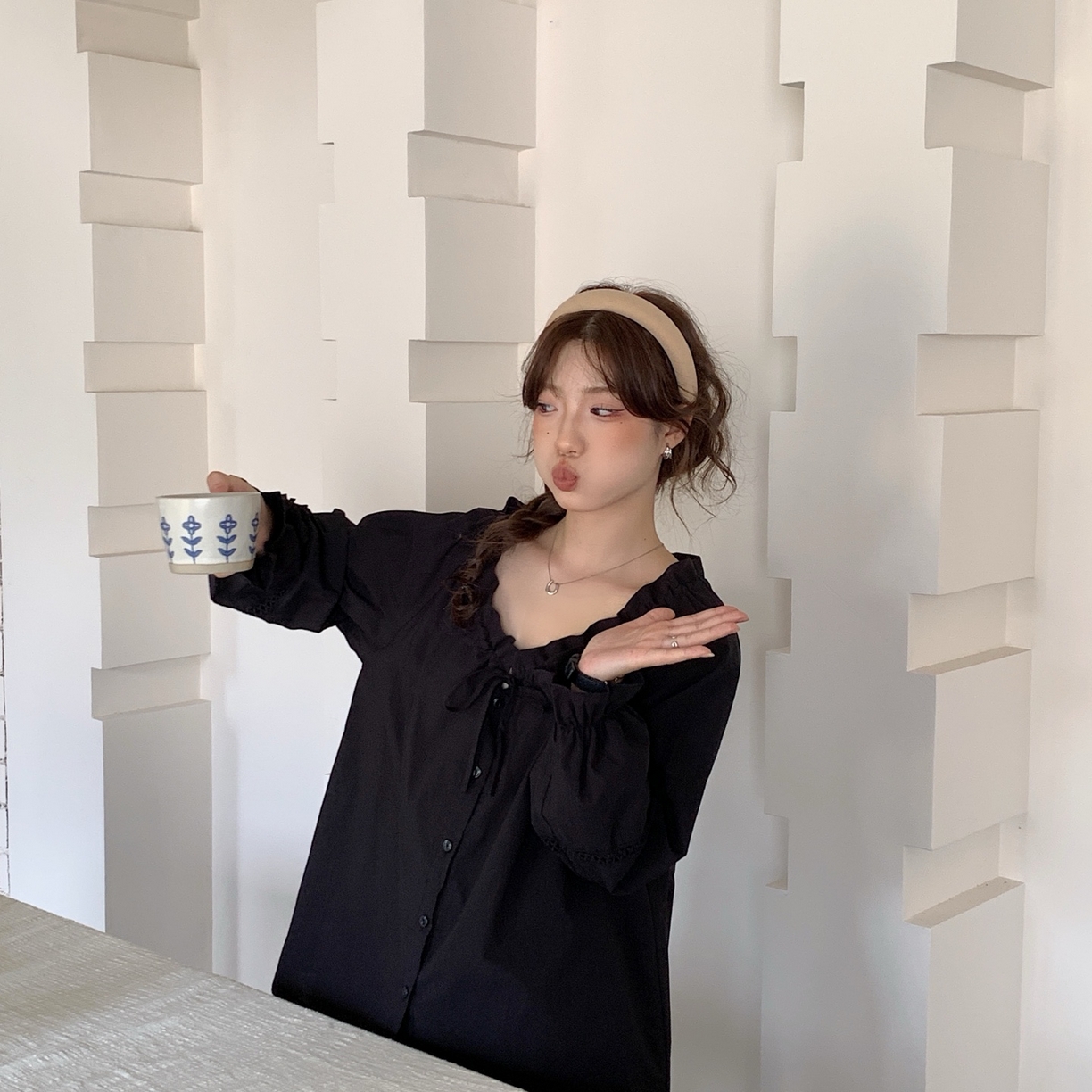 91家纺网 家纺一手货源 找家纺 妍景家居生活馆 2025新款简约抽绳款套装 黑色