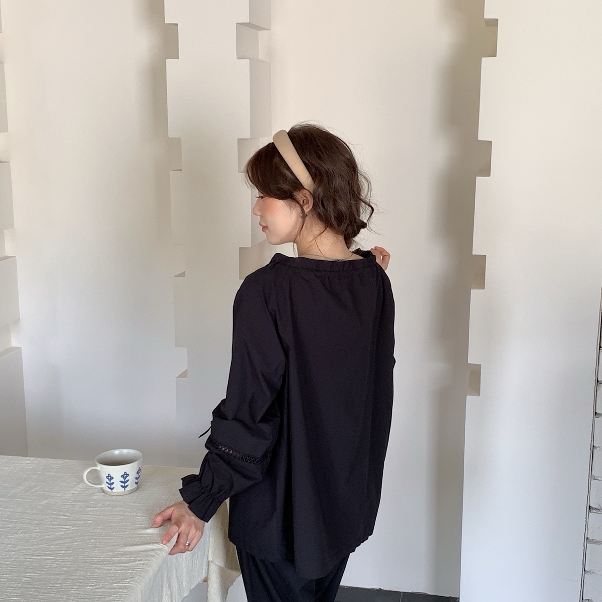 91家纺网 家纺一手货源 找家纺 妍景家居生活馆 2025新款简约抽绳款套装 黑色