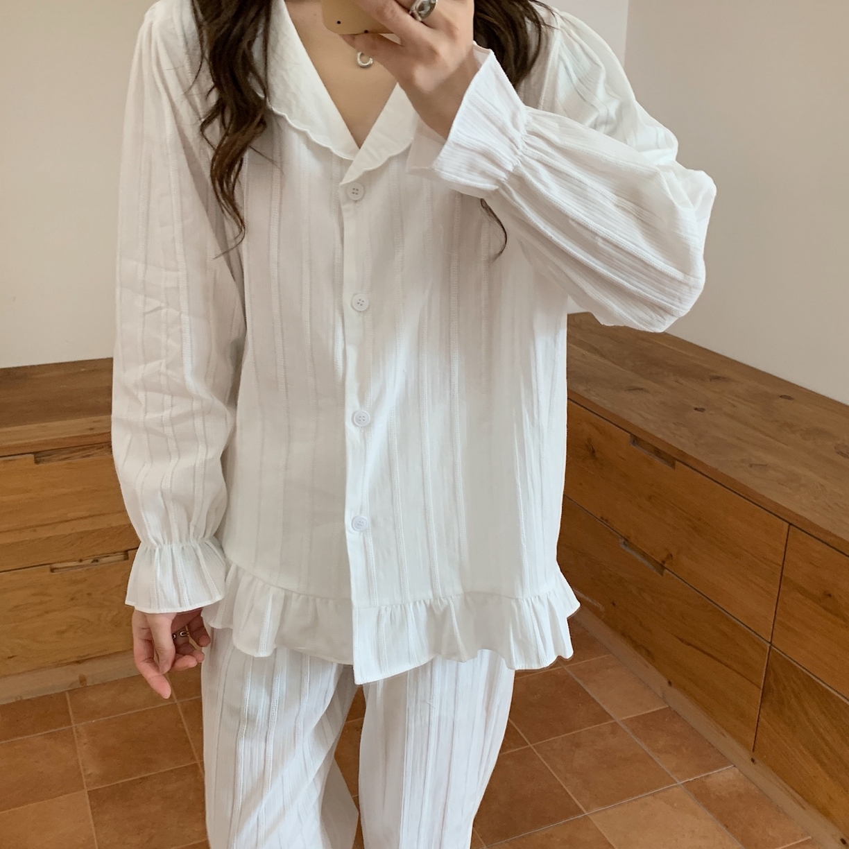 91家纺网 家纺一手货源 找家纺 （总）妍景家居生活馆 2025新款法式提花波浪荷叶边套装