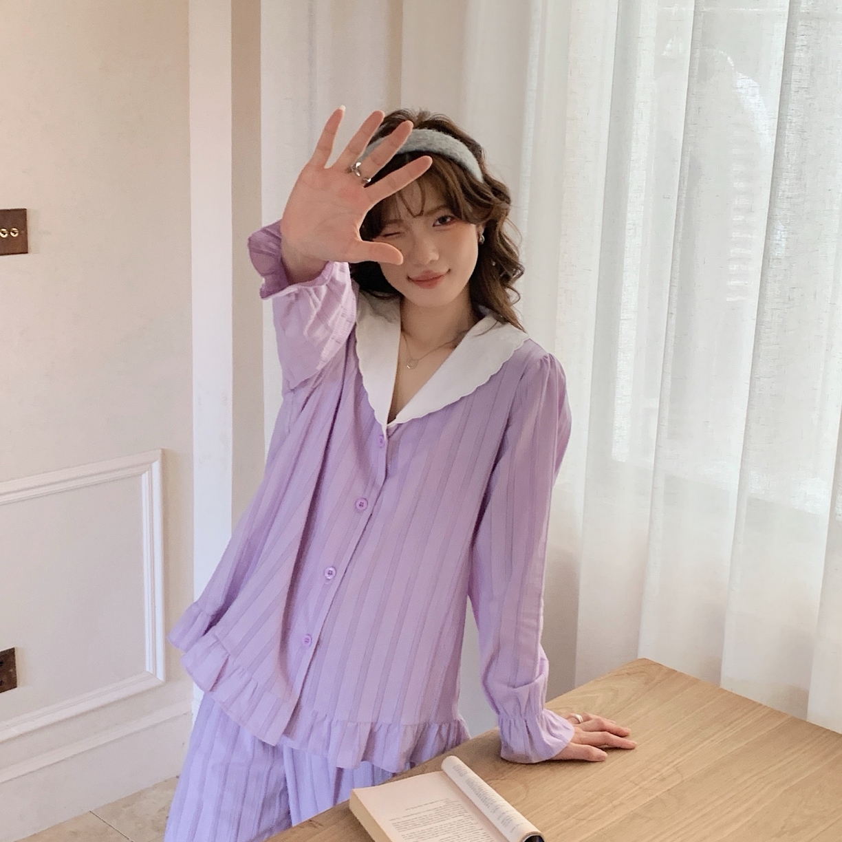 91家纺网 家纺一手货源 找家纺 （总）妍景家居生活馆 2025新款法式提花波浪荷叶边套装