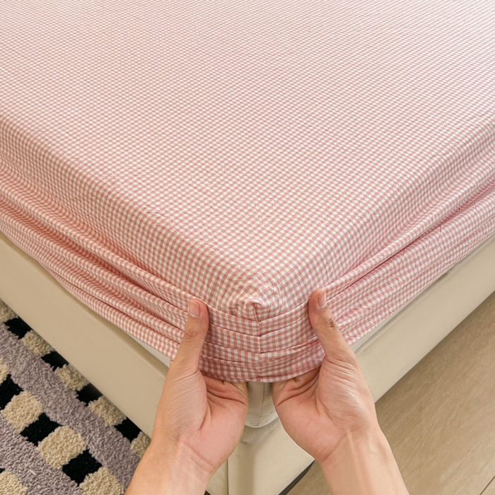 91家纺网 家纺一手货源 找家纺 （总）佳笠家居 2025新款kimi熊全棉色织水洗棉床笠枕套三件套