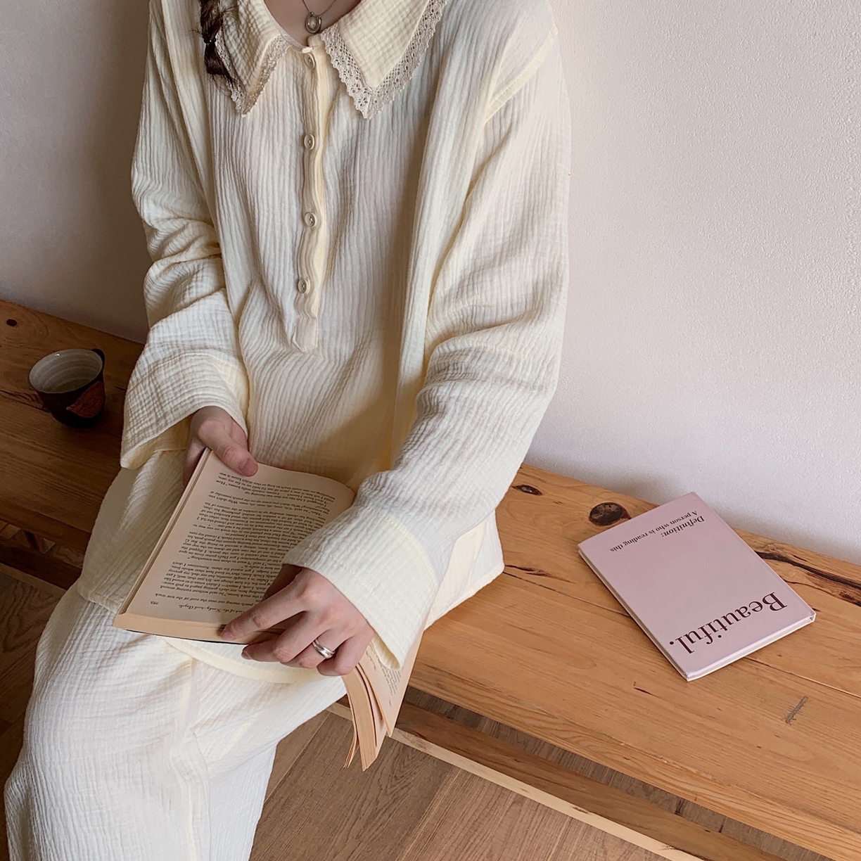 91家纺网 家纺一手货源 找家纺 （总）妍景家居生活馆 2025新款韩系-25153森系娃娃领套装