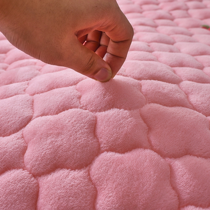 91家纺网 家纺一手货源 找家纺 索弗莱家纺 2025新款全消光牛奶绒学生床垫可水洗机洗床护垫床褥子 草莓