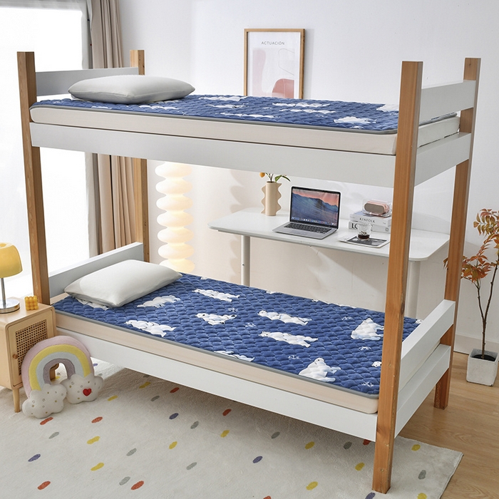 91家纺网 家纺一手货源 找家纺 索弗莱家纺 2025新款全消光牛奶绒学生床垫可水洗机洗床护垫床褥子 北极地带