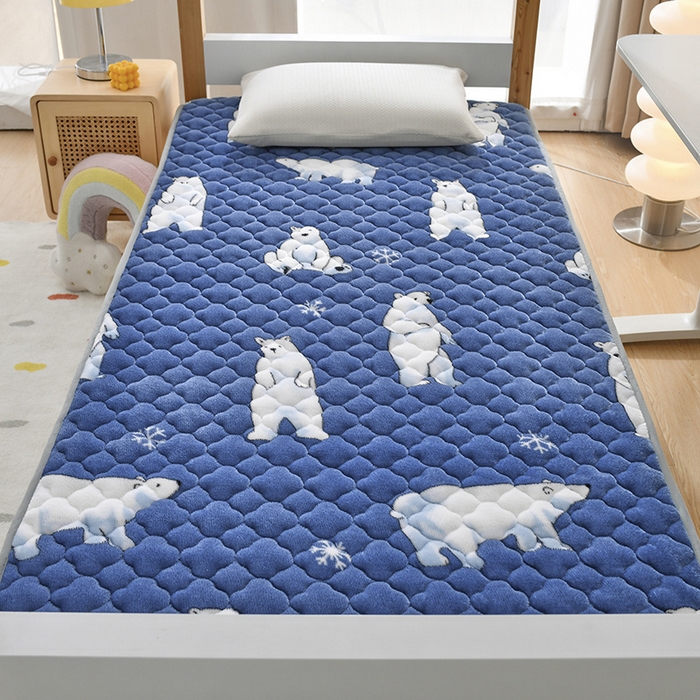 91家纺网 家纺一手货源 找家纺 索弗莱家纺 2025新款全消光牛奶绒学生床垫可水洗机洗床护垫床褥子 北极地带