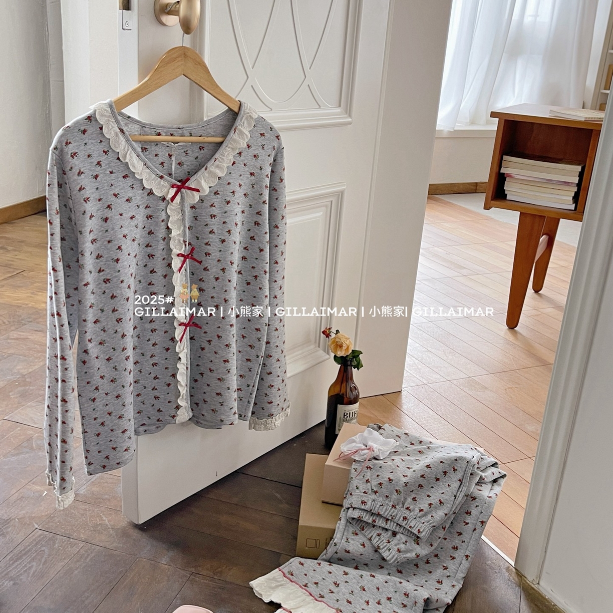 91家纺网 家纺一手货源 找家纺 （总）妍景家居生活馆 2025新款小熊家-小红花开衫款