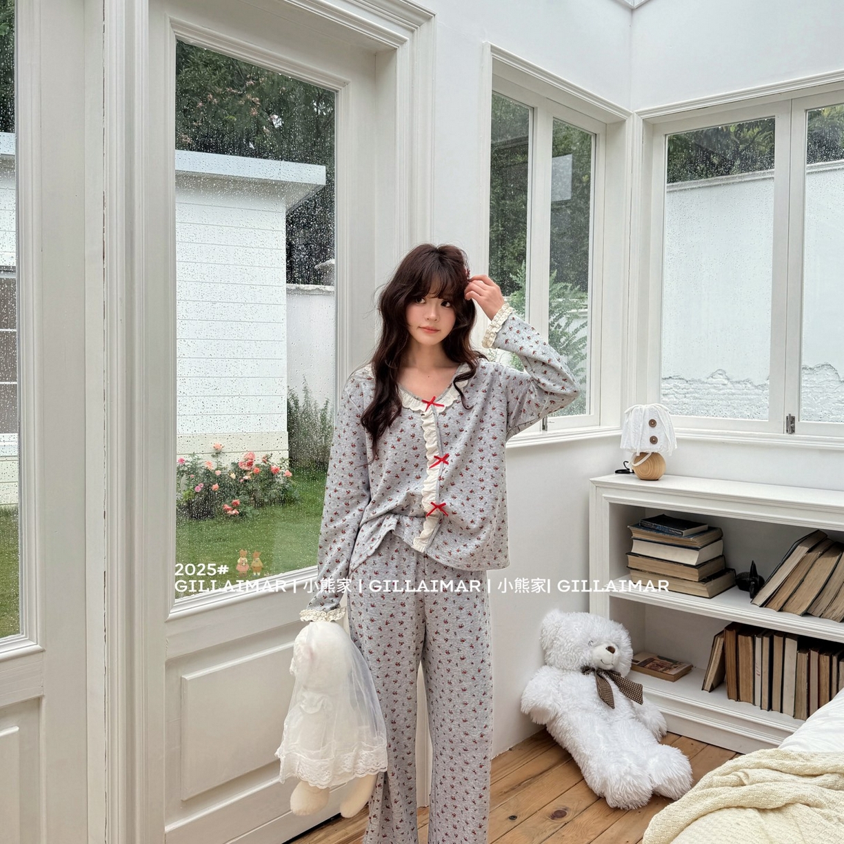 91家纺网 家纺一手货源 找家纺 （总）妍景家居生活馆 2025新款小熊家-小红花开衫款