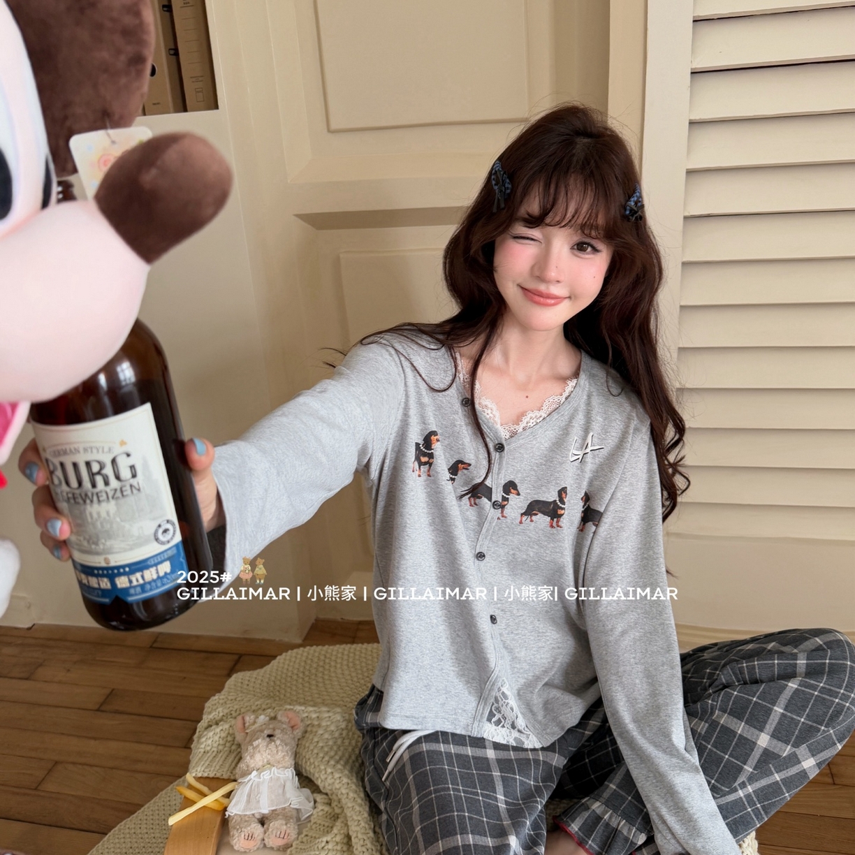 91家纺网 家纺一手货源 找家纺 （总）妍景家居生活馆 2025新款小熊家-珍妮睡衣