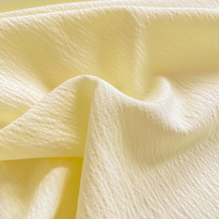 91家纺网 家纺一手货源 找家纺 朵朵家纺 2025新款云感提花双层纱纯色单床单被单（可定做尺寸） 奶黄