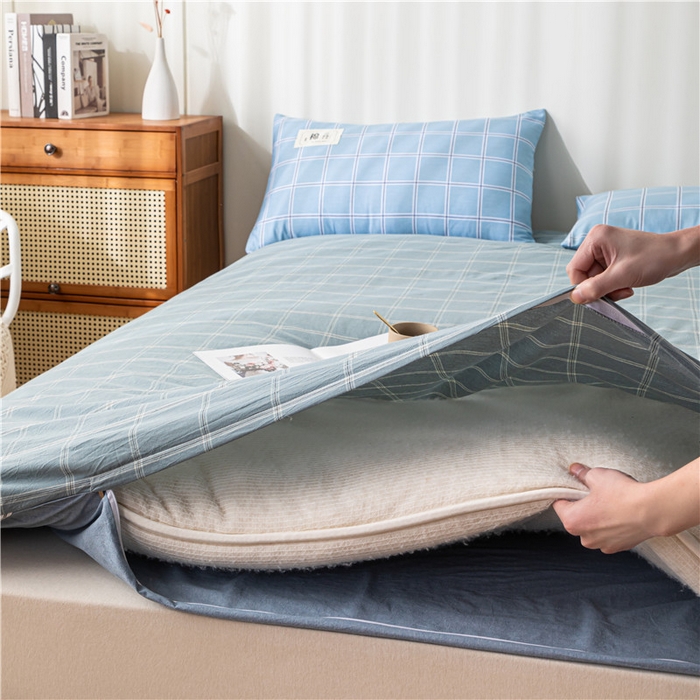 91家纺网 家纺一手货源 找家纺 悠米悠家 2025新款新疆长绒棉可拆洗棉花夹棉床褥垫成人款 宾利兰格