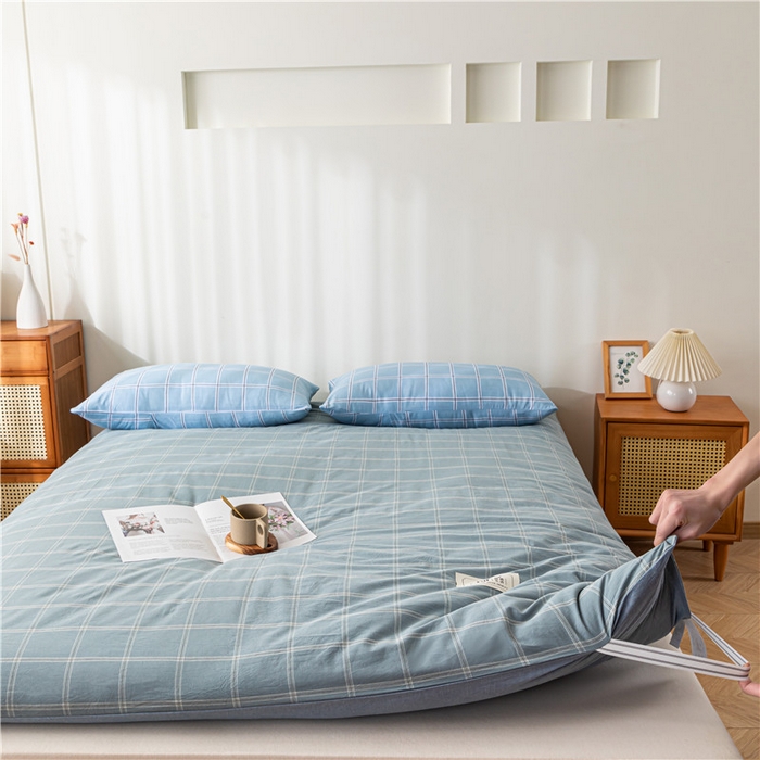 91家纺网 家纺一手货源 找家纺 悠米悠家 2025新款新疆长绒棉可拆洗棉花夹棉床褥垫成人款 宾利兰格