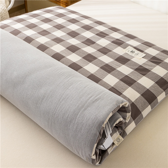 91家纺网 家纺一手货源 找家纺 悠米悠家 2025新款新疆长绒棉可拆洗棉花夹棉床褥垫成人款 高级灰格