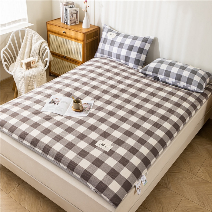 91家纺网 家纺一手货源 找家纺 悠米悠家 2025新款新疆长绒棉可拆洗棉花夹棉床褥垫成人款 高级灰格