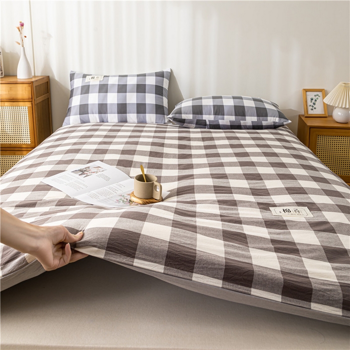 91家纺网 家纺一手货源 找家纺 悠米悠家 2025新款新疆长绒棉可拆洗棉花夹棉床褥垫成人款 高级灰格