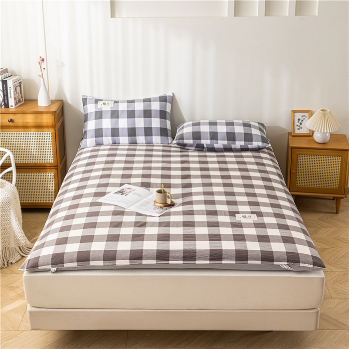 91家纺网 家纺一手货源 找家纺 悠米悠家 2025新款新疆长绒棉可拆洗棉花夹棉床褥垫成人款 高级灰格