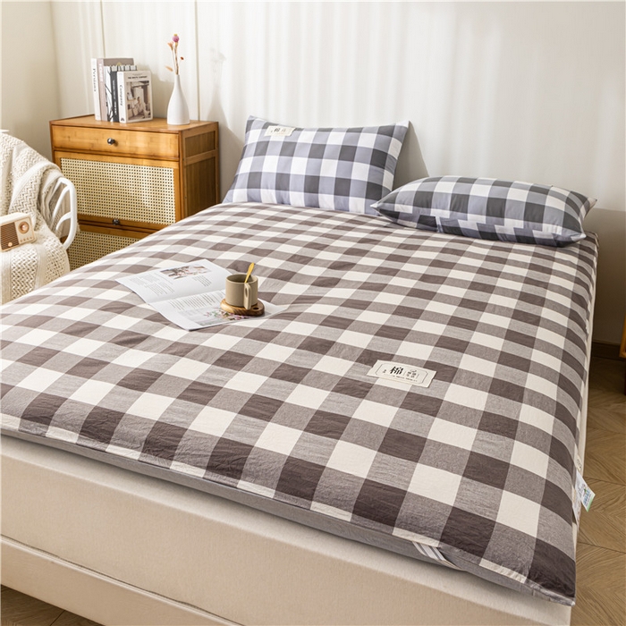 91家纺网 家纺一手货源 找家纺 悠米悠家 2025新款新疆长绒棉可拆洗棉花夹棉床褥垫成人款 高级灰格