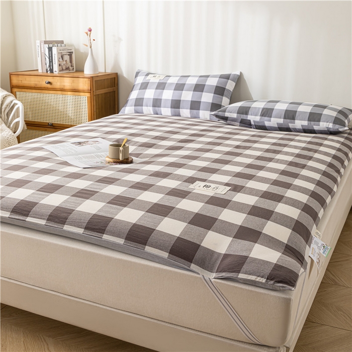 91家纺网 家纺一手货源 找家纺 悠米悠家 2025新款新疆长绒棉可拆洗棉花夹棉床褥垫成人款 高级灰格