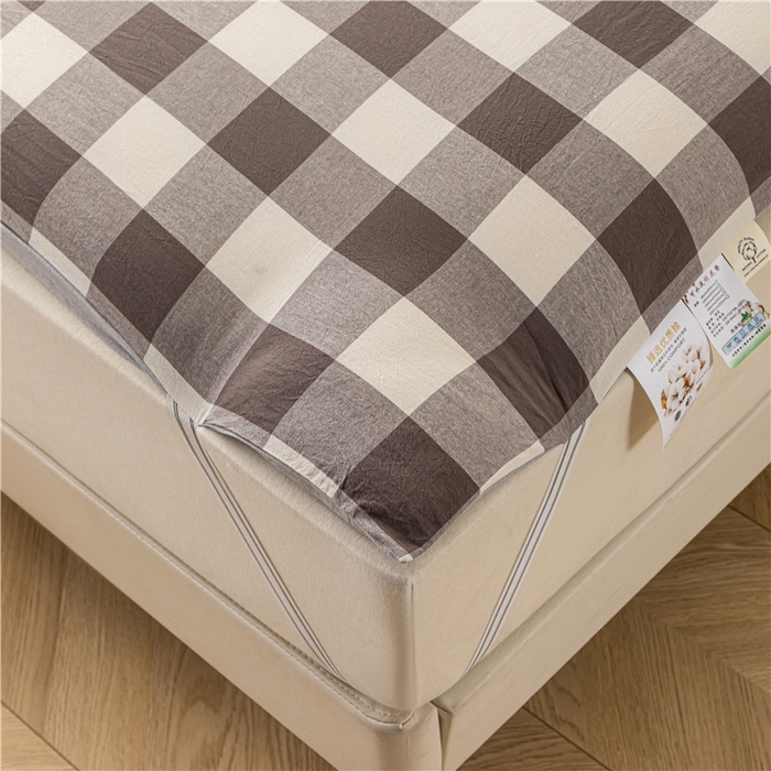 91家纺网 家纺一手货源 找家纺 悠米悠家 2025新款新疆长绒棉可拆洗棉花夹棉床褥垫成人款 高级灰格