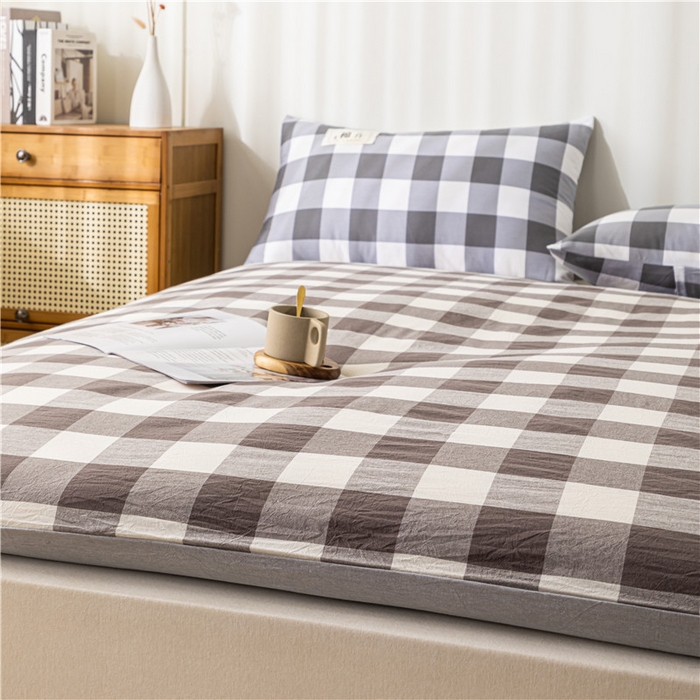 91家纺网 家纺一手货源 找家纺 悠米悠家 2025新款新疆长绒棉可拆洗棉花夹棉床褥垫成人款 高级灰格