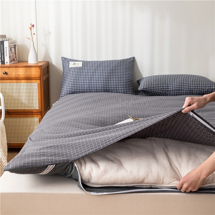 91家纺网 家纺一手货源 找家纺 悠米悠家 2025新款新疆长绒棉可拆洗棉花夹棉床褥垫成人款 格子控