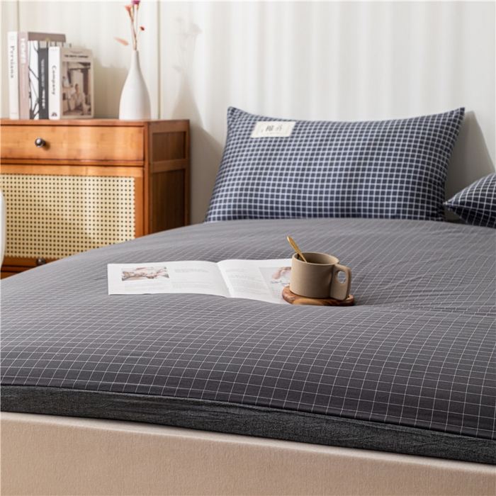 91家纺网 家纺一手货源 找家纺 悠米悠家 2025新款新疆长绒棉可拆洗棉花夹棉床褥垫成人款 格子控