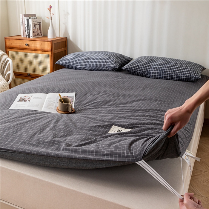 91家纺网 家纺一手货源 找家纺 悠米悠家 2025新款新疆长绒棉可拆洗棉花夹棉床褥垫成人款 格子控