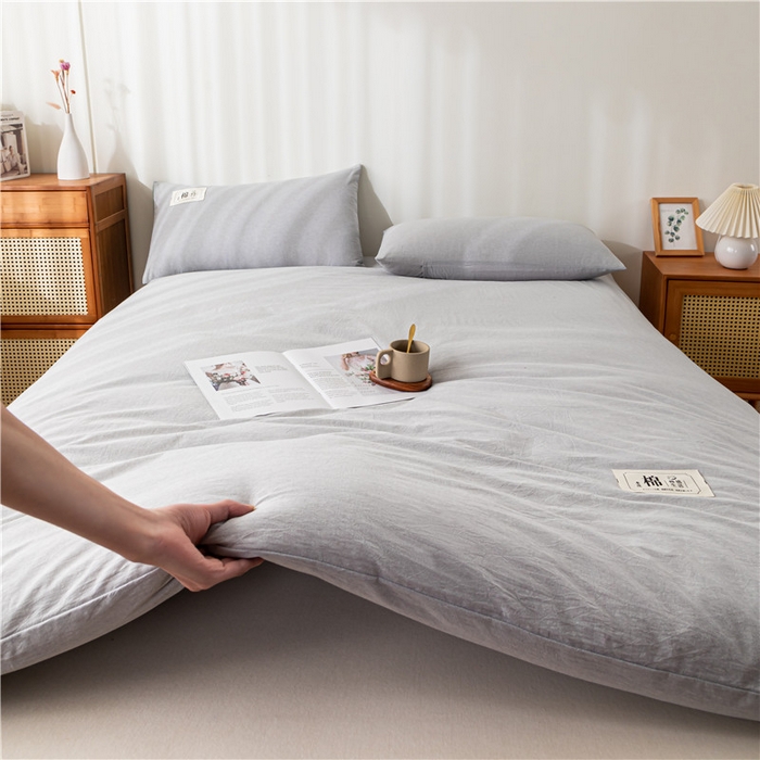 91家纺网 家纺一手货源 找家纺 悠米悠家 2025新款新疆长绒棉可拆洗棉花夹棉床褥垫成人款 灰色