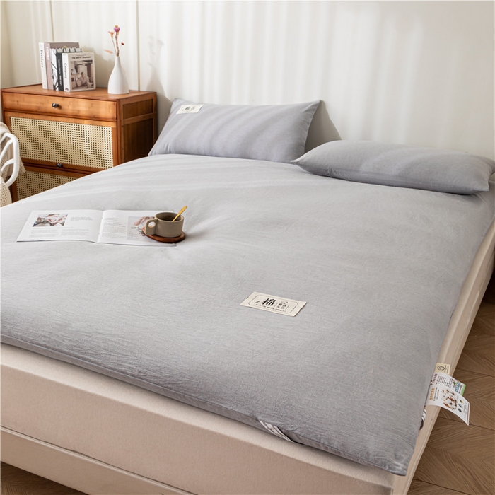 91家纺网 家纺一手货源 找家纺 悠米悠家 2025新款新疆长绒棉可拆洗棉花夹棉床褥垫成人款 灰色