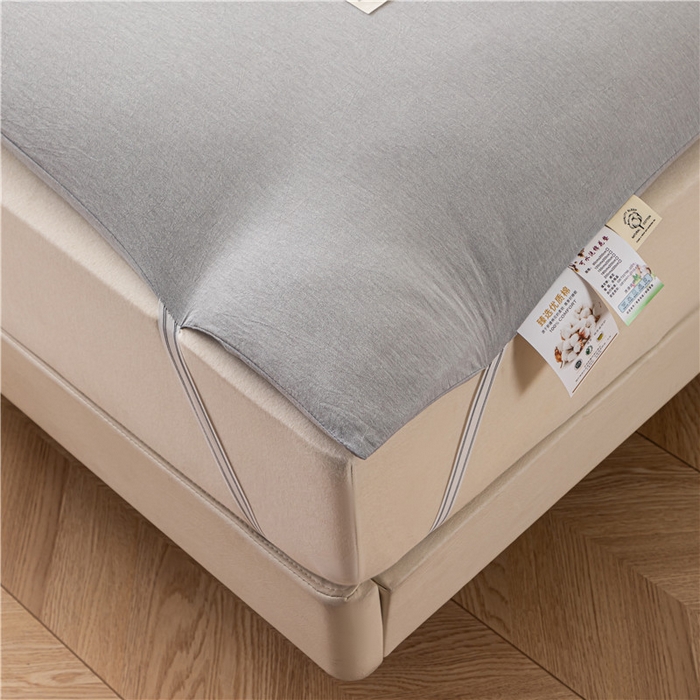 91家纺网 家纺一手货源 找家纺 悠米悠家 2025新款新疆长绒棉可拆洗棉花夹棉床褥垫成人款 灰色