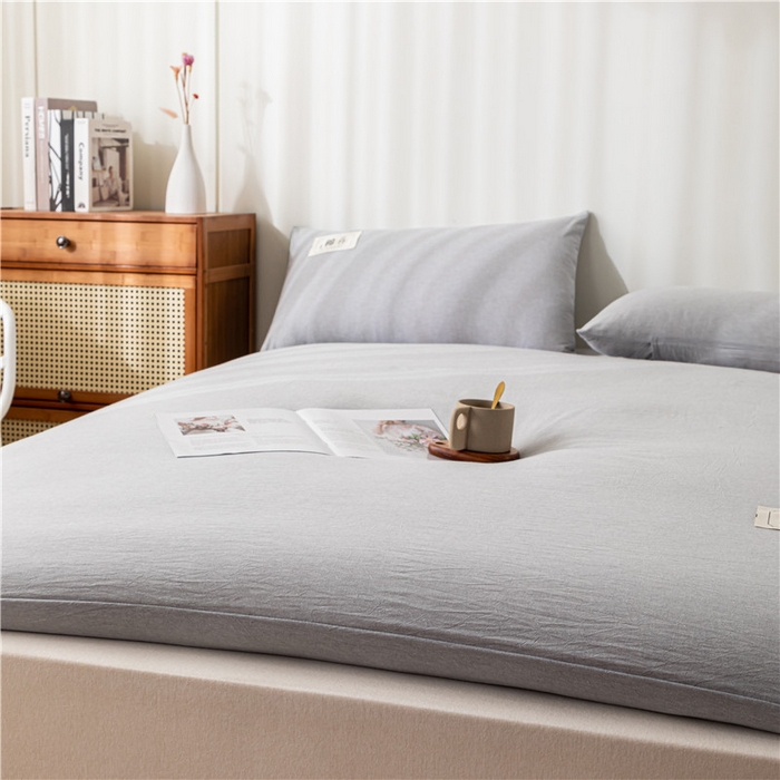 91家纺网 家纺一手货源 找家纺 悠米悠家 2025新款新疆长绒棉可拆洗棉花夹棉床褥垫成人款 灰色