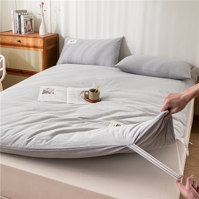 91家纺网 家纺一手货源 找家纺 悠米悠家 2025新款新疆长绒棉可拆洗棉花夹棉床褥垫成人款 灰色