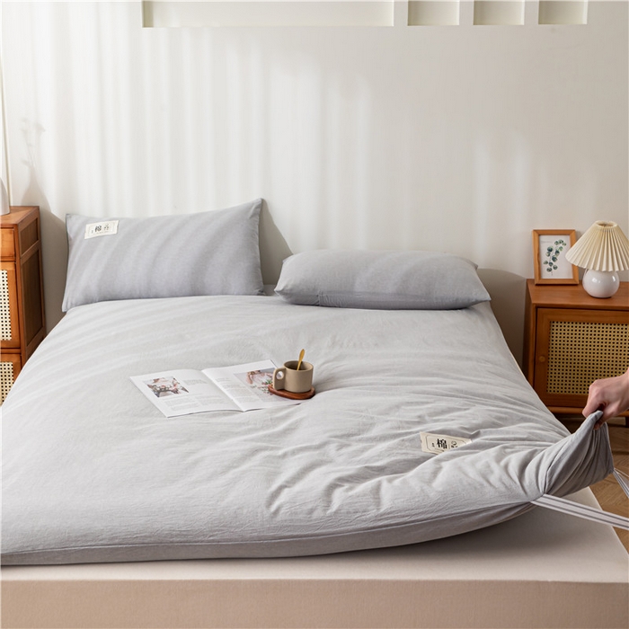 91家纺网 家纺一手货源 找家纺 悠米悠家 2025新款新疆长绒棉可拆洗棉花夹棉床褥垫成人款 灰色