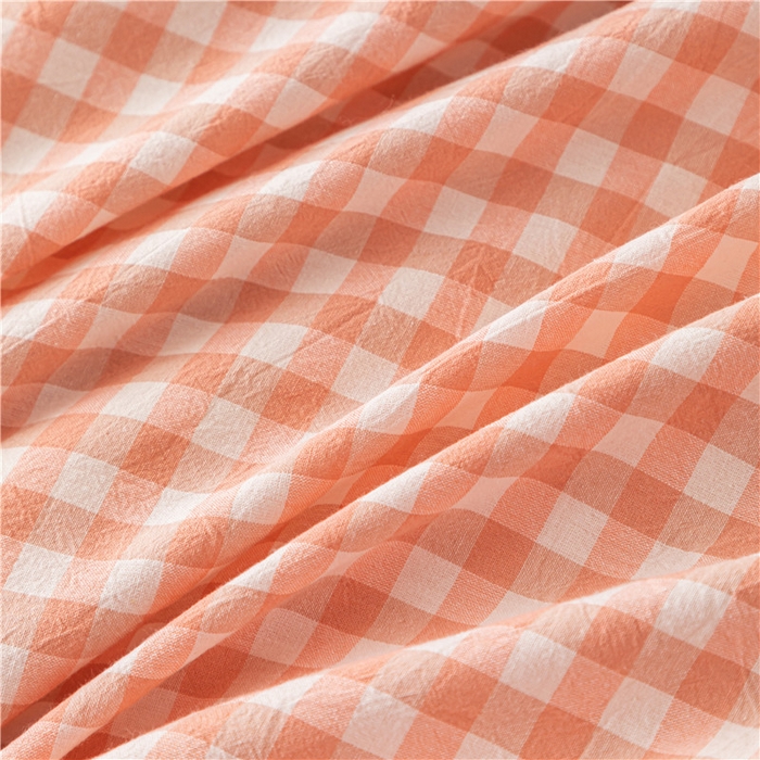 91家纺网 家纺一手货源 找家纺 悠米悠家 2025新款新疆长绒棉可拆洗棉花夹棉床褥垫成人款 橘色小格